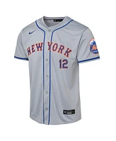 Nike Big Boys and Girls Francisco Lindor Gray New York Mets Road Limited Player Jersey