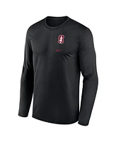 Nike Men's Black Stanford Cardinal Primary Stack Legend Long Sleeve T-Shirt