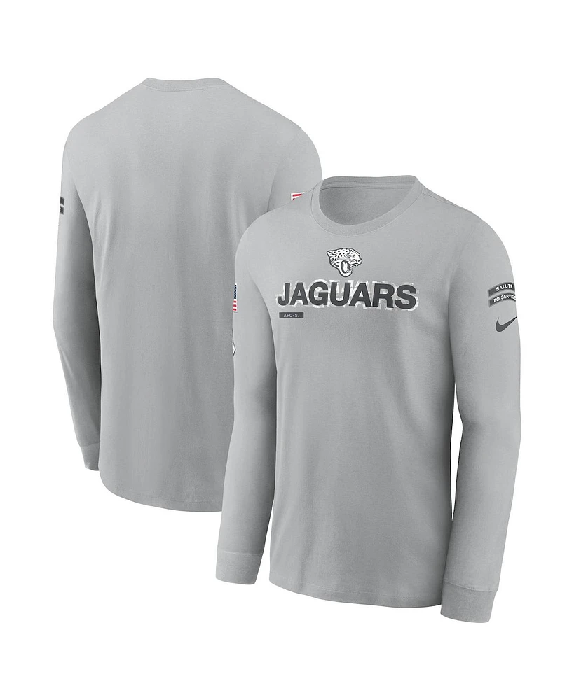 Nike Men's Gray Jacksonville Jaguars 2024 Salute to Service Long Sleeve T-Shirt