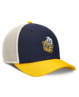 Nike Men's Navy/Maize Michigan Wolverines Performance Rise Adjustable Trucker Hat