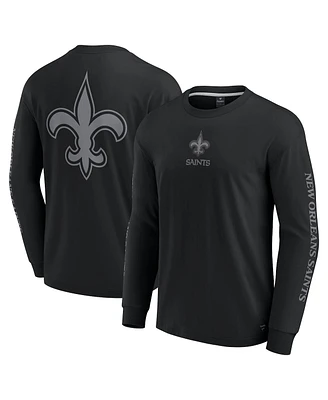 Fanatics Men's Black New Orleans Saints Elements Strive Long Sleeve T-Shirt