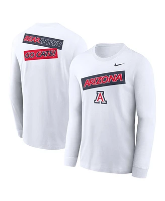 Nike Men's White Arizona Wildcats Two-Hit Classic Location Long Sleeve T-Shirt