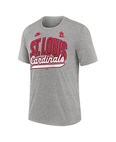 Nike Men's Heather Gray St. Louis Cardinals Cooperstown Collection Retro Tri-Blend T-Shirt