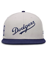Nike Men's Gray Brooklyn Dodgers Cooperstown Collection True Performance Fitted Hat