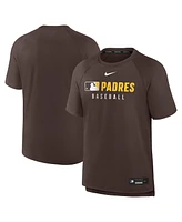 Nike Men's Brown San Diego Padres Authentic Collection Pregame Raglan Performance T-Shirt