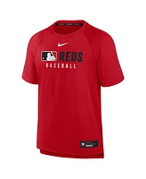 Nike Men's Red Cincinnati Reds Authentic Collection Pregame Raglan Performance T-Shirt