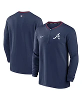 Nike Men's Navy Atlanta Braves Authentic Collection Performance Half-Zip Top