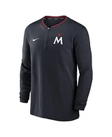 Nike Men's Navy Minnesota Twins Authentic Collection Performance Half-Zip Top