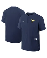 Nike Men's Navy Tampa Bay Rays Authentic Collection Raglan Short Sleeve Windshirt
