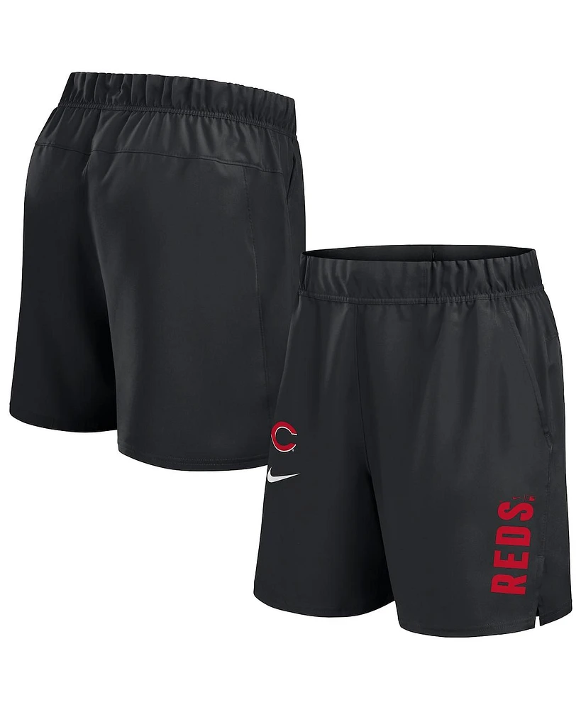 Nike Men's Black Cincinnati Reds Woven Victory Performance Shorts