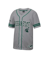 Colosseum Men's Gray Michigan State Spartans Free Spirited Baseball Jersey
