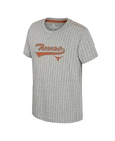 Colosseum Big Boys and Girls Heather Gray Texas Longhorns Airball Baseball T-Shirt
