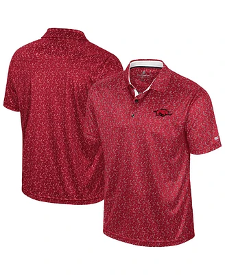 Colosseum Men's Cardinal Arkansas Razorbacks Sublimated Golf Polo Shirt