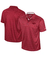 Colosseum Men's Cardinal Arkansas Razorbacks Sublimated Golf Polo Shirt