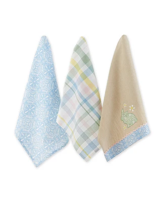 Design Imports Assorted Garden Bunny Dishtowel, Set of 3