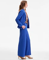 Tahari Asl Women's Mid-Rise Wide-Leg Solid Pants