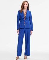 Tahari Asl Women's Peak Lapel Clasp Blazer