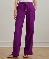 Lauren Ralph Petite Linen Wide-Leg Pants