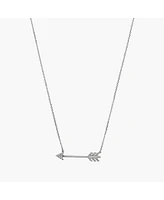 Sterling Silver Chevron Arrow Pendant Necklace