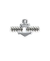 Bling Jewelry Nautical Anchor Rope Charm Bead in Sterling Silver for European Bracelets