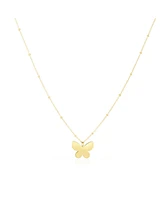 The Lovery Gold Single Butterfly Bead Necklace 14K Gold
