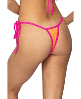 Edikted Women's Contrast Micro String Bikini Bottom