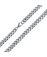 Bling Jewelry Heavy Duty Biker Jewelry Solid Black Gold Plated Stainless Steel Curb Link Chain Necklace 10MM