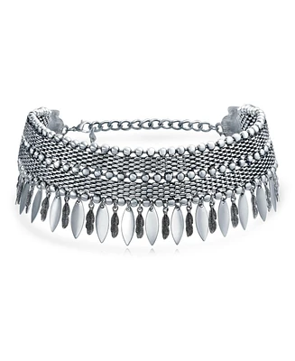 Bling Jewelry Native American Style Feather Choker Necklace Bohemian Boho Western Jewelry