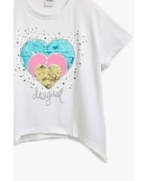Desigual Girls Girls's Heart T-shirt with rhinestones