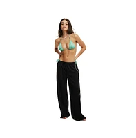 Cotton On Women's Rib Wide Leg Beach Pant