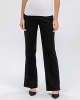 Pietro Brunelli Maternity Linen Mix Textured Elastic Waist Flared Robert Trousers