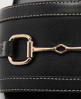 Mango Women's Buckle Leather Sandals