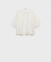 Mango Women's Semi-Transparent Lyocell Shirt