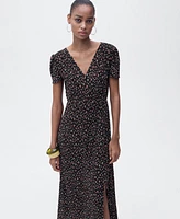 Mango Women's Midi Floral Dress