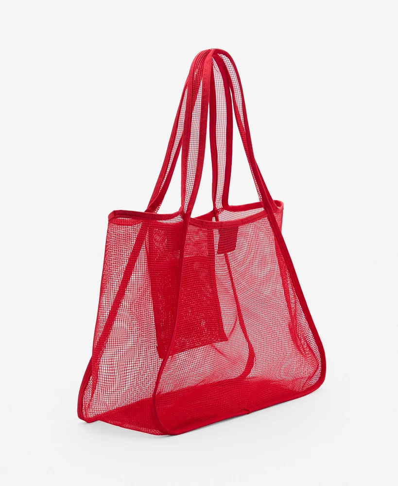 Mango Women's Mesh Shopper Bag