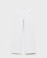 Mango Women's Danila Wide Leg High-Rise Jeans