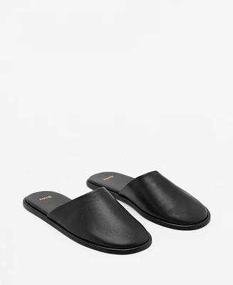 Mango Women's Backless Leather Shoes