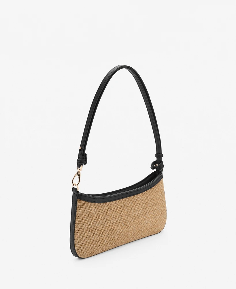 Mango Women's Natural Fiber Shoulder Bag