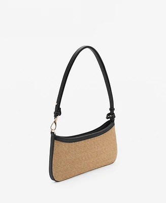 Mango Women's Natural Fiber Shoulder Bag