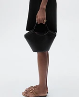 Mango Women's Perkins-Neck Knitted Dress