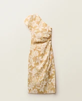 Mango Women's Linen Floral-Print Dress