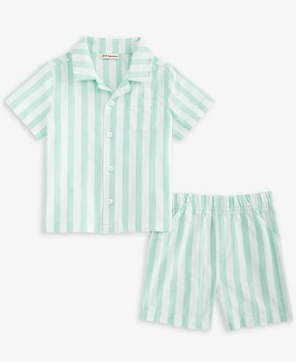 First Impressions Baby Boys Cotton Striped Shirt & Shorts, 2 Piece Set, Exclusively at Macy's