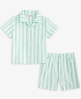 First Impressions Baby Boys Cotton Striped Shirt & Shorts, 2 Piece Set, Exclusively at Macy's