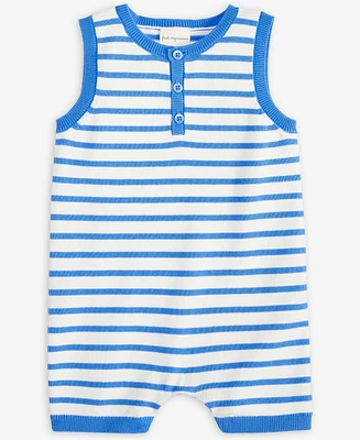 First Impressions Baby Seaside Striped Cotton Romper, Exclusively at Macy's