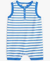 First Impressions Baby Seaside Striped Cotton Romper, Exclusively at Macy's