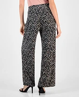 Kasper Women's Mid-Rise Wide-Leg Pull-On Pants