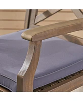 Logan Acacia Wood Patio Barstools, Set of 2: Transitional Charm with Durable Design