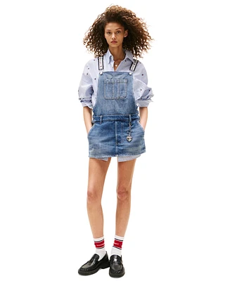 Tommy Girl Women's Denim Dungaree Dress