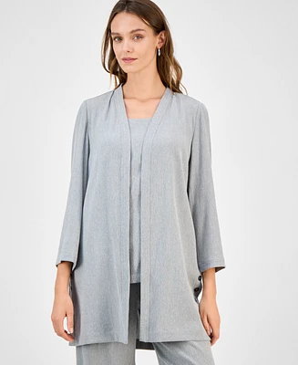 Kasper Women's 3/4-Sleeve Open-Front Jacket