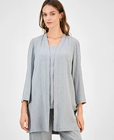 Kasper Women's 3/4-Sleeve Open-Front Jacket